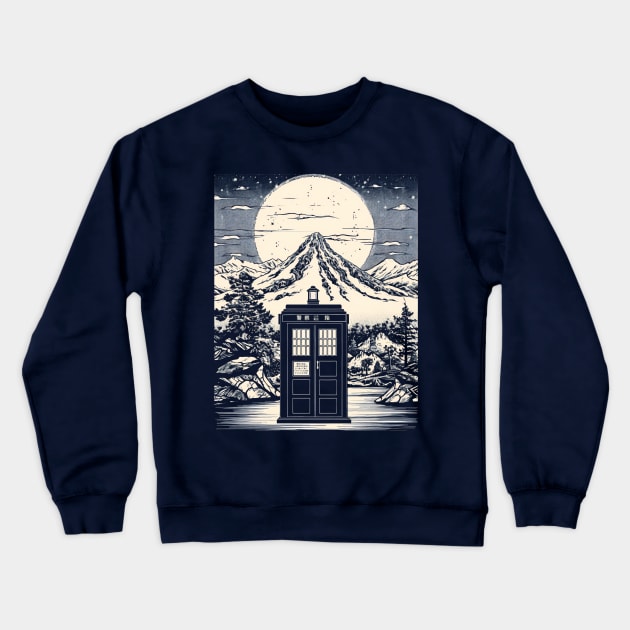 Japanese Tardis Crewneck Sweatshirt by DesignedbyWizards